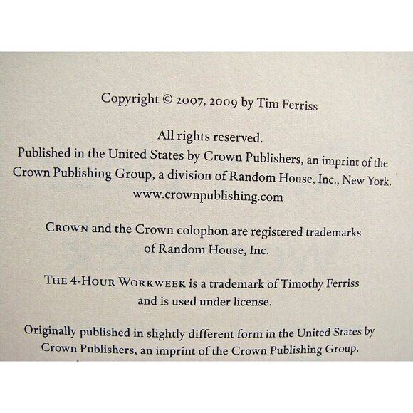 The 4-Hour Workweek Book Expanded Updated Timothy Ferriss Economic Self Help - Picture 8 of 12